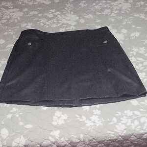 Soho Apparel Black Mini Skirt with Button Detail